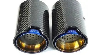 BMW M Carbon Fiber Tips (4) Blue Tornasol