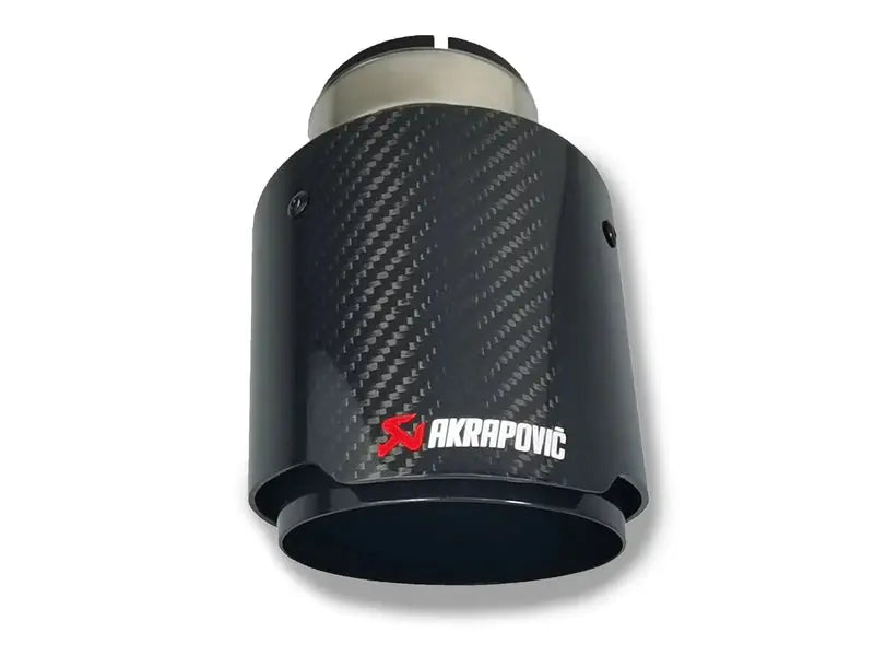 Single Tip Akrapovic Carbon Fiber Gloss Black